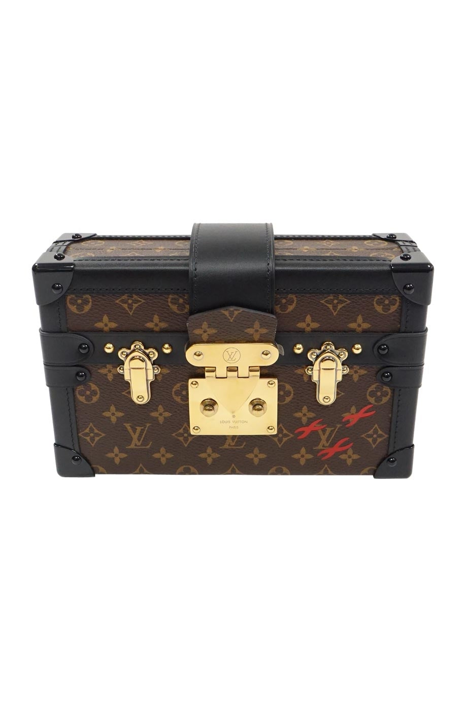 LOUIS VUITTON Brown Monogram Canvas Petite Malle Shoulder Bag