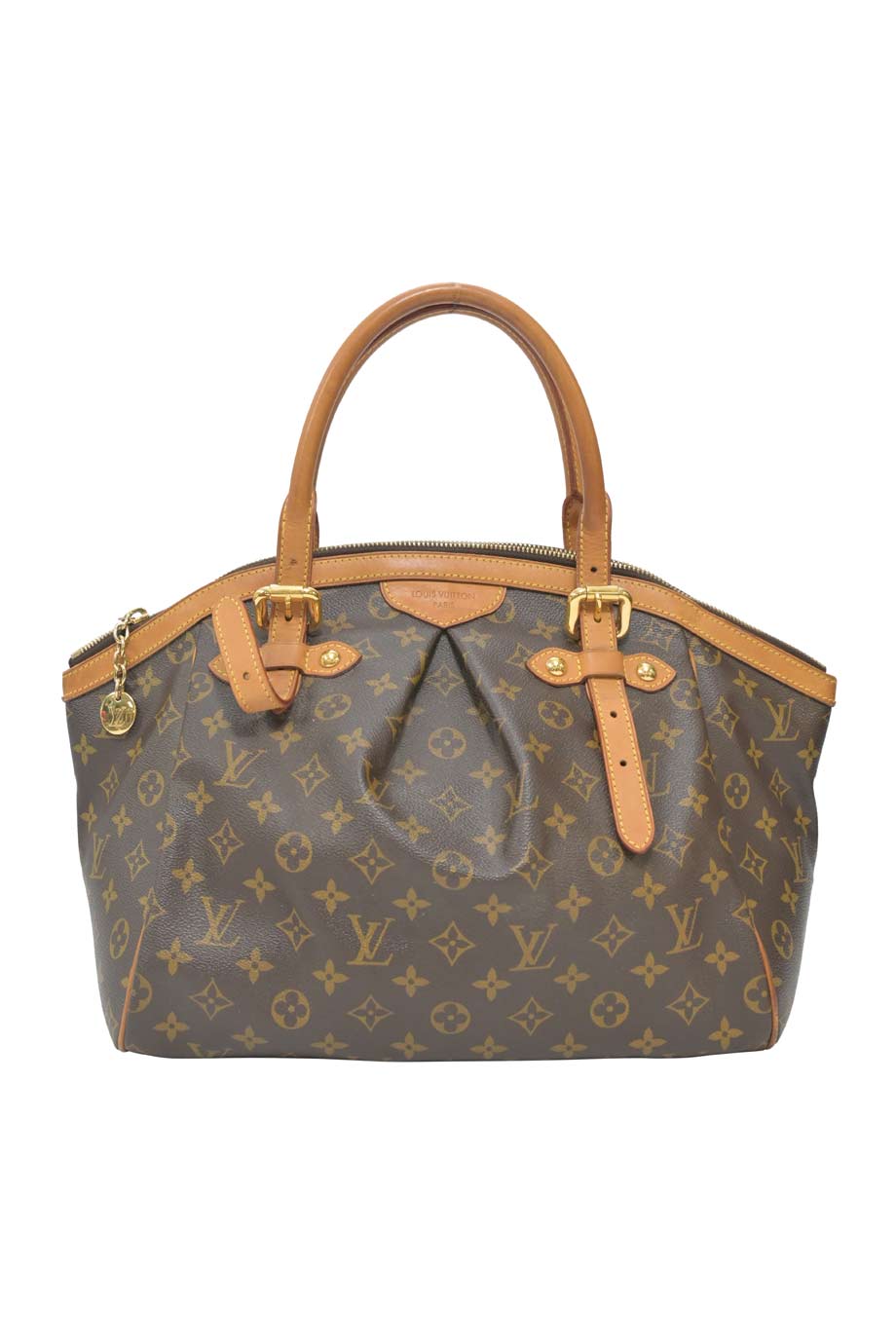 LOUIS VUITTON Brown monogram canvas and leather Tivoli bag