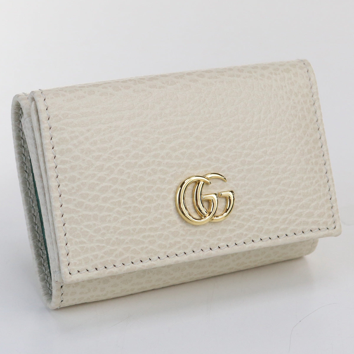 GUCCI 735212 double g wallet trifold wallet compact wallet leather white Women