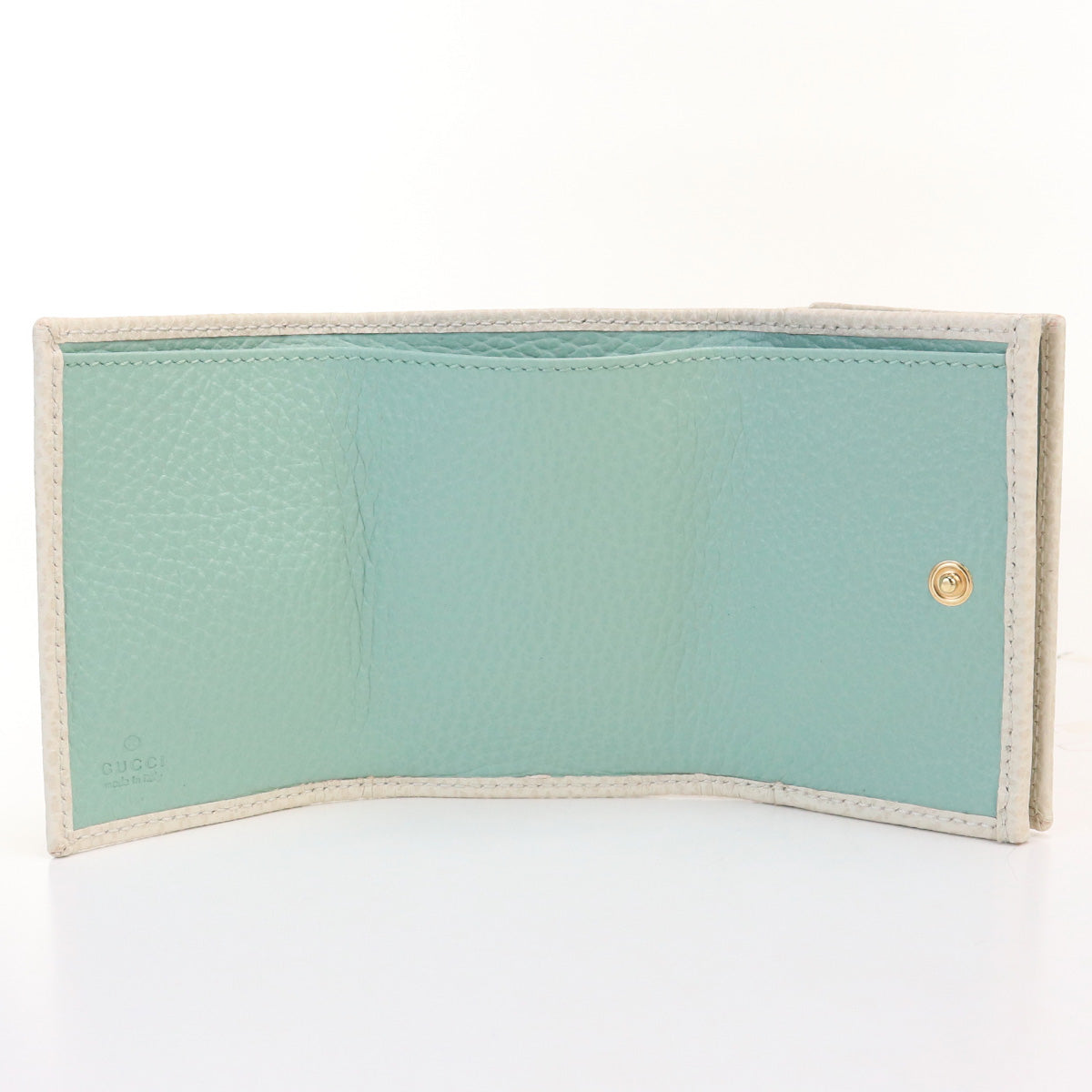 GUCCI 735212 double g wallet trifold wallet compact wallet leather white Women