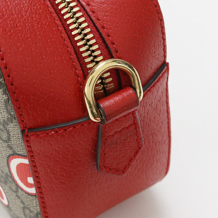 GUCCI 574886 GG Apple Supreme Cross body bag Shoulder Coated leather beige Women