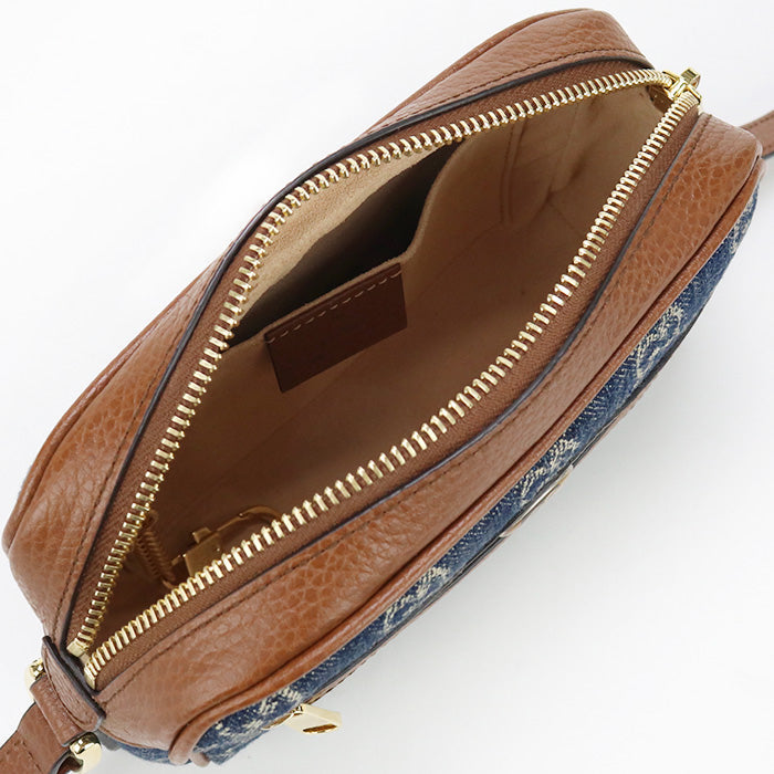 GUCCI 517350 Ophidia Jacquard Mini bag Shoulder enngosu/leather navy Women