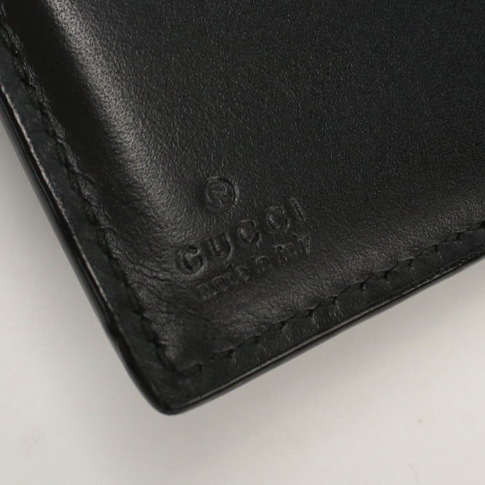 GUCCI 408826 Bi-fold wallet Zykneechar Web Strap gucci sima coin wallet leather,canvas black mens