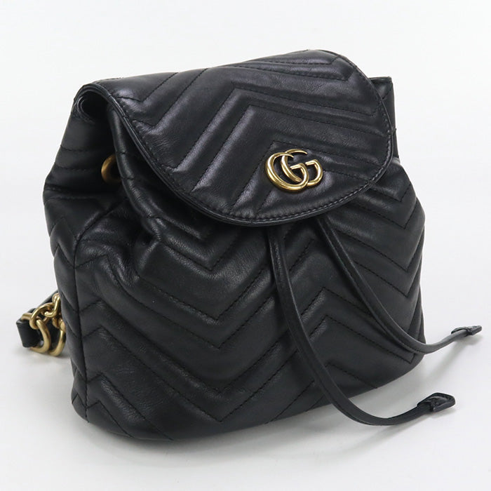 GUCCI 528129 Backpack GG Marmont Mini backpack leather black Women