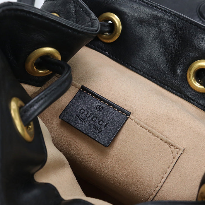 GUCCI 528129 Backpack GG Marmont Mini backpack leather black Women