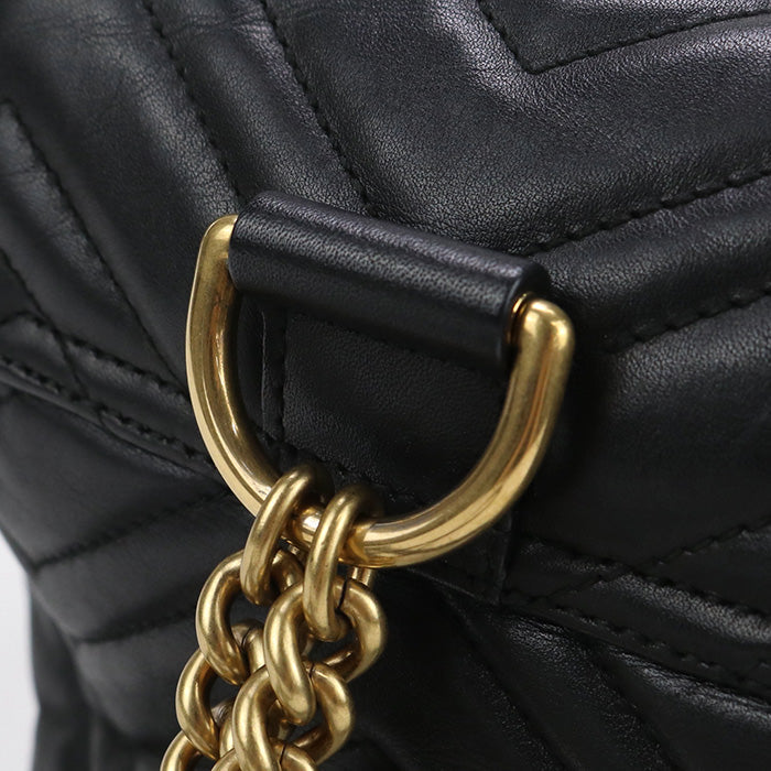 GUCCI 528129 Backpack GG Marmont Mini backpack leather black Women