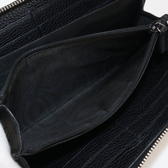 GUCCI 473928 A7M0N 1000Long wallet Interlocking G Zip Around Zippy Wallet Purse leather black mens(unisex)
