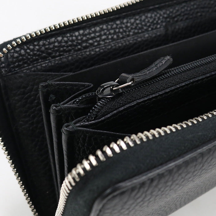 GUCCI 473928 A7M0N 1000Long wallet Interlocking G Zip Around Zippy Wallet Purse leather black mens(unisex)