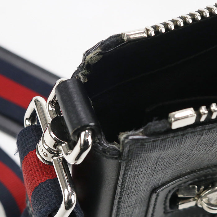 GUCCI GU80351 Small messenger bag GG Supreme Shoulder PVC  black mens