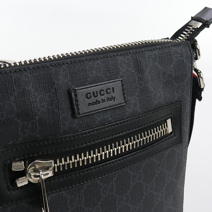 GUCCI GU80351 Small messenger bag GG Supreme Shoulder PVC  black mens