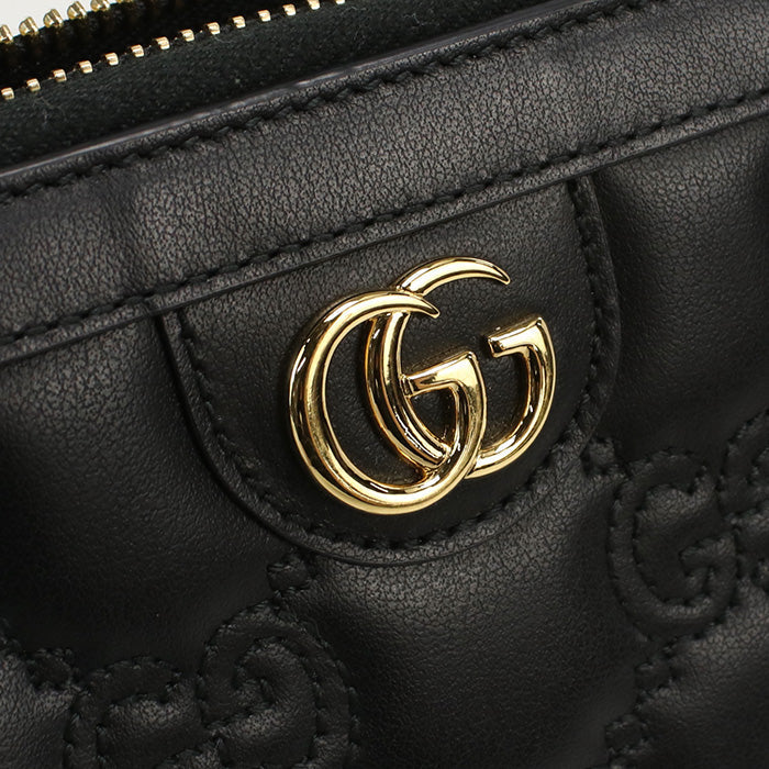 GUCCI 723784 UM8IG 1000 Long Wallet GG matelasse Zip around wallet Purse leather black Women