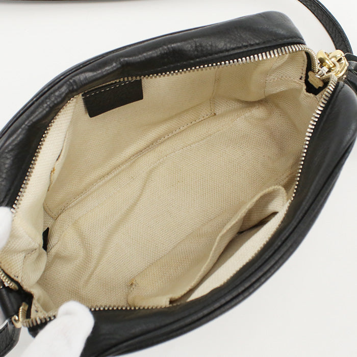 GUCCI GU81147 Shoulder Bag Soho Cross body bag leather black Women