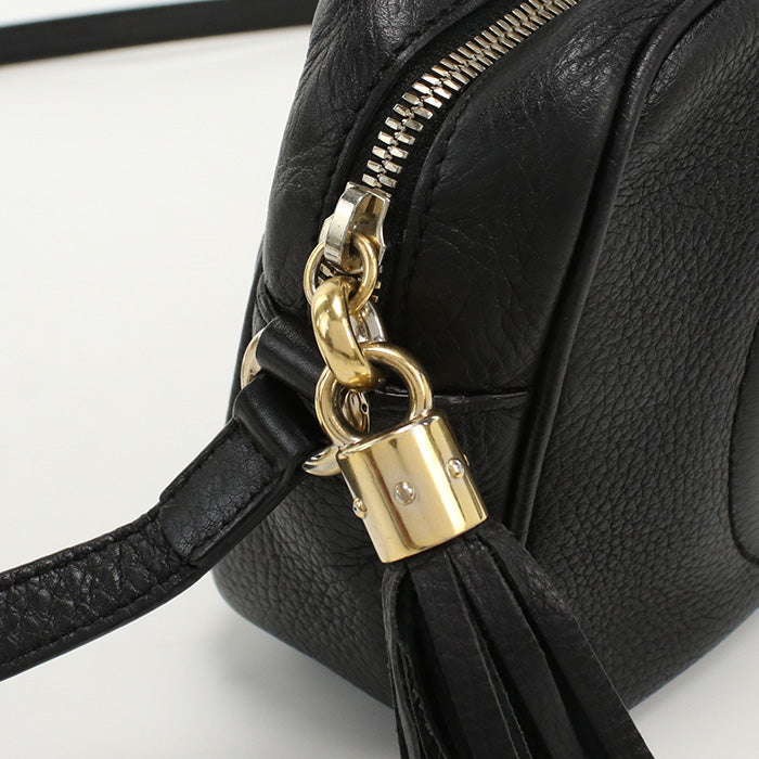 GUCCI GU81147 Shoulder Bag Soho Cross body bag leather black Women