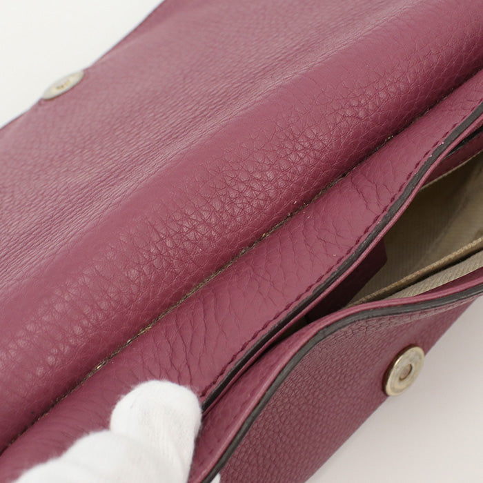 GUCCI 336752 Shoulder Bag Soho Chain Shoulder Bag leather purple Women