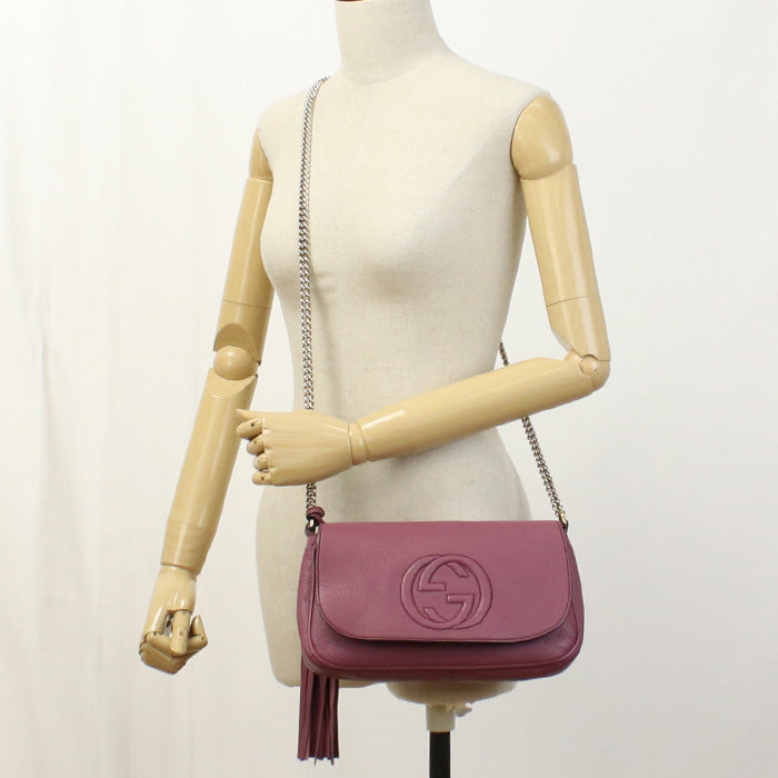 GUCCI 336752 Shoulder Bag Soho Chain Shoulder Bag leather purple Women