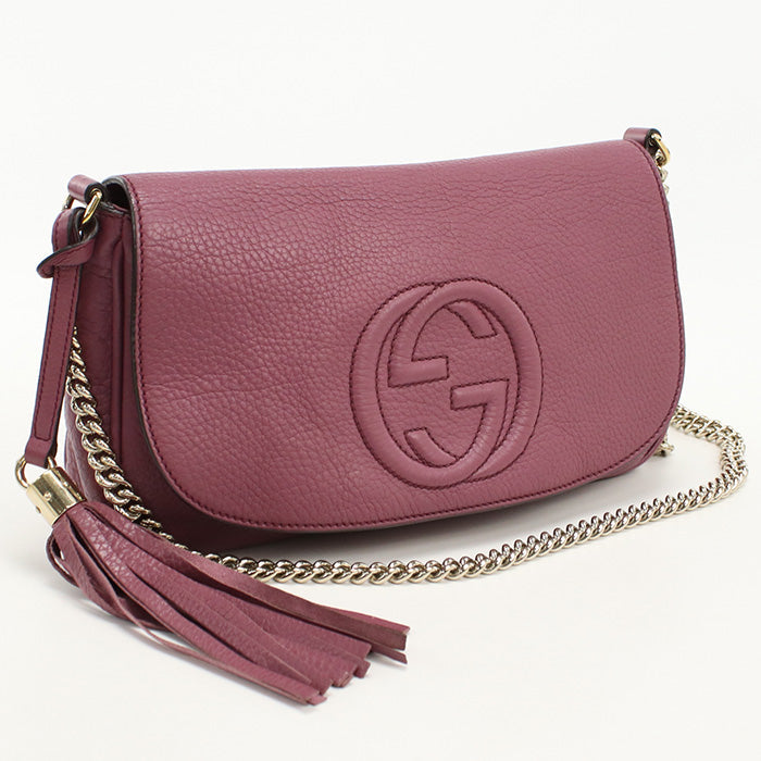GUCCI 336752 Shoulder Bag Soho Chain Shoulder Bag leather purple Women