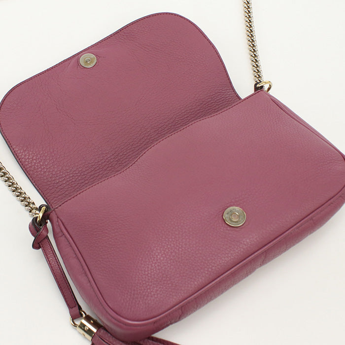 GUCCI 336752 Shoulder Bag Soho Chain Shoulder Bag leather purple Women