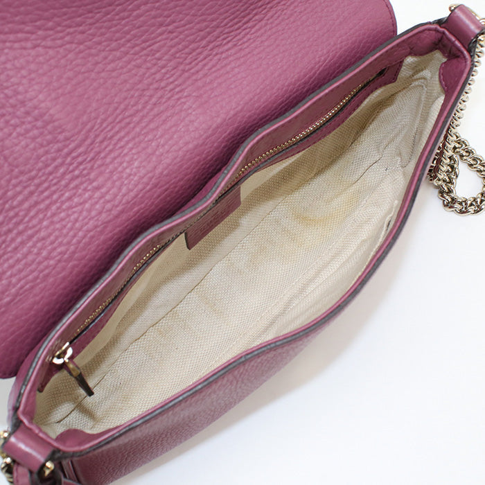 GUCCI 336752 Shoulder Bag Soho Chain Shoulder Bag leather purple Women