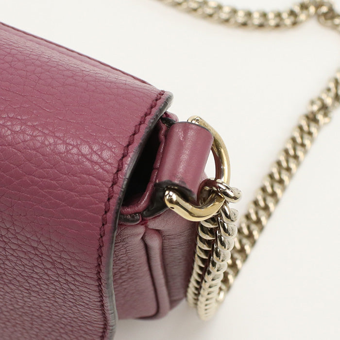 GUCCI 336752 Shoulder Bag Soho Chain Shoulder Bag leather purple Women
