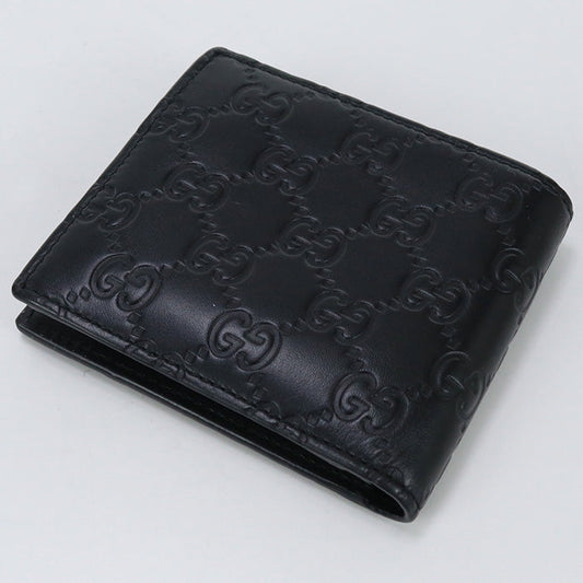 GUCCI 365467 Bi-fold wallet Gucci sima Coin wallet leather black mens
