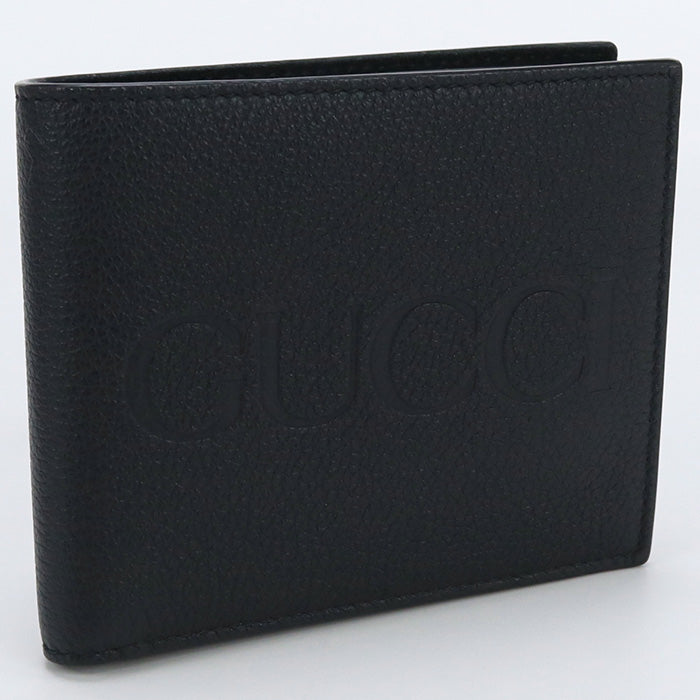 GUCCI 658681 Bi-fold wallet Gucci logo Coin wallet leather black mens