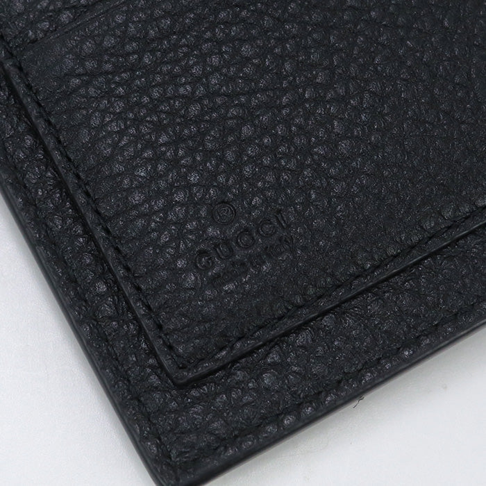 GUCCI 658681 Bi-fold wallet Gucci logo Coin wallet leather black mens