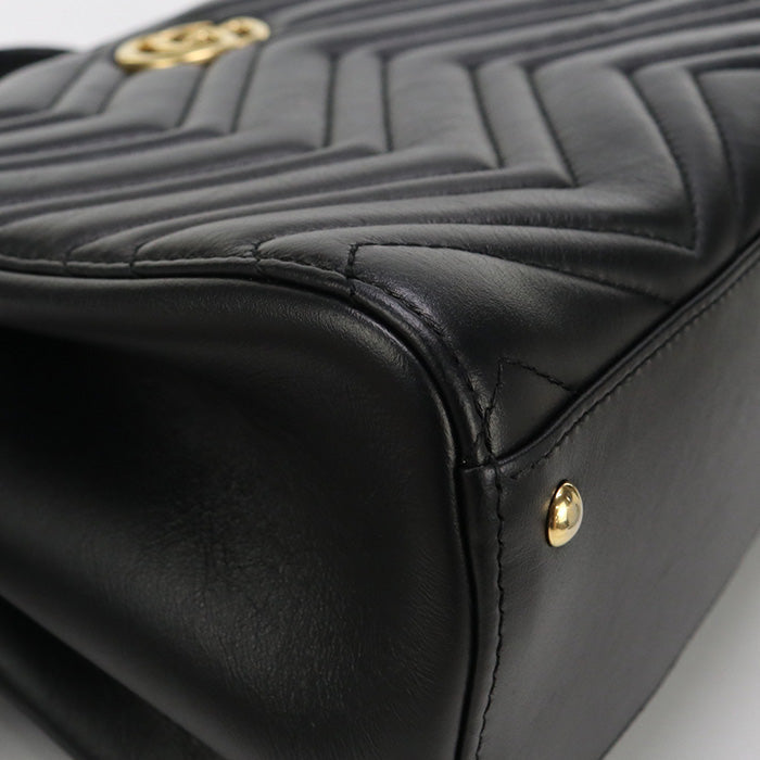 GUCCI 448054 1000 Tote Bag GG Marmont Quilting 2WAYTote Bag leather black Women