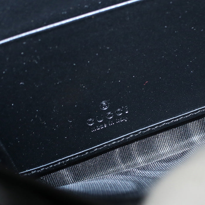 GUCCI 408831 Long Wallet GG Supreme Zipper Wallet PVC coated canvas black mens(unisex)