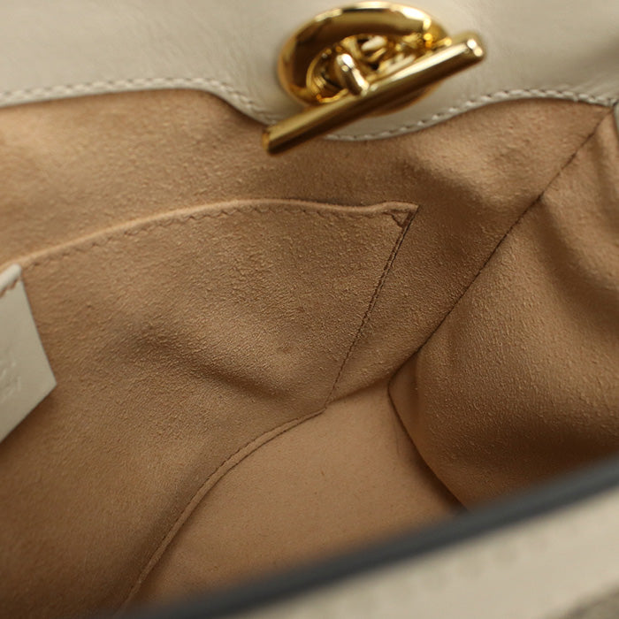 GUCCI 498156 KHNKG 9761 Shoulder Bag Padlock GG Supreme Small Tote Bag PVC coated canvas,leather beige Women