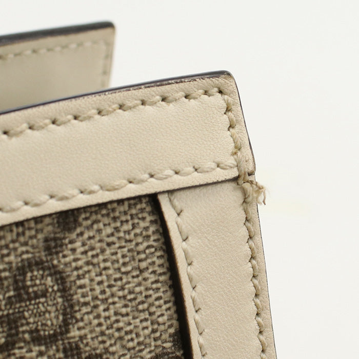 GUCCI 498156 KHNKG 9761 Shoulder Bag Padlock GG Supreme Small Tote Bag PVC coated canvas,leather beige Women