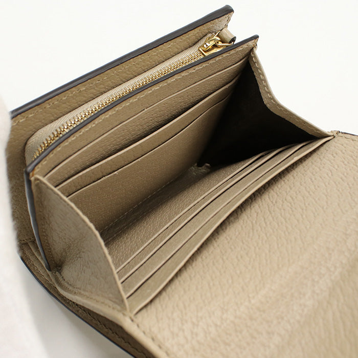 GUCCI 598662 UULAG 9682 Folded wallet Ofidia Bi-fold wallet GG Supreme Canvas,leather beige Women
