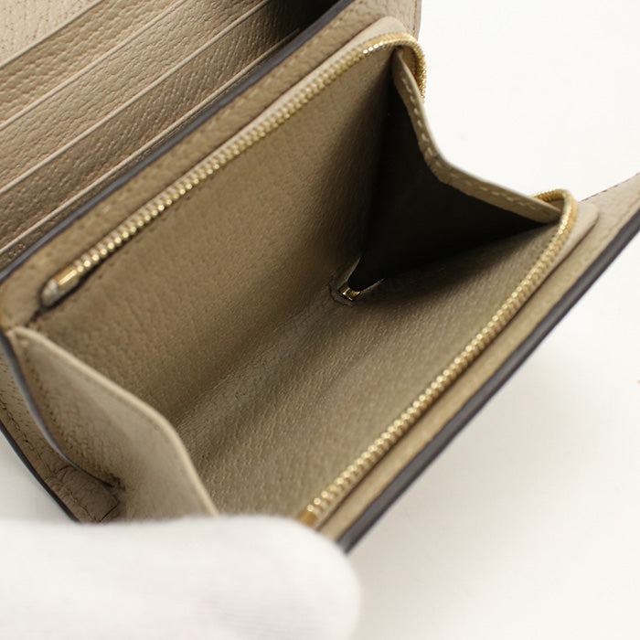 GUCCI 598662 UULAG 9682 Folded wallet Ofidia Bi-fold wallet GG Supreme Canvas,leather beige Women