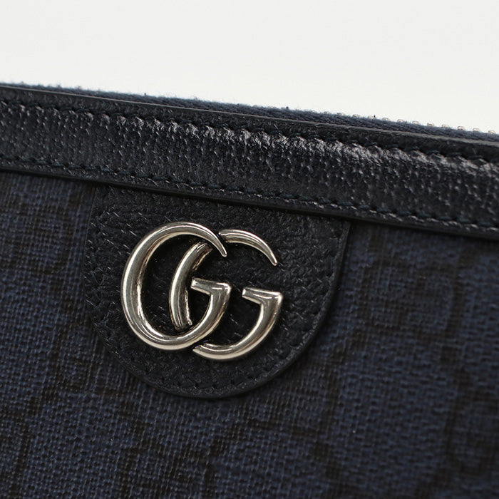 GUCCI 706844 UULBN 4055 Long Wallet Ophidia Double G Zip Around Long Wallet GG Supreme Canvas,leather Navy unisex