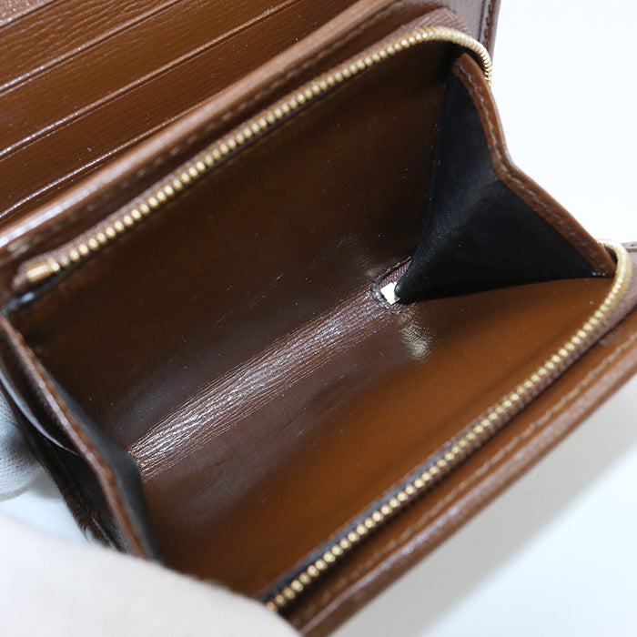 GUCCI 621891 Bi-fold wallet Gucci Horsebit 1955 Medium wallet GG Supreme Canvas,leather beige Women