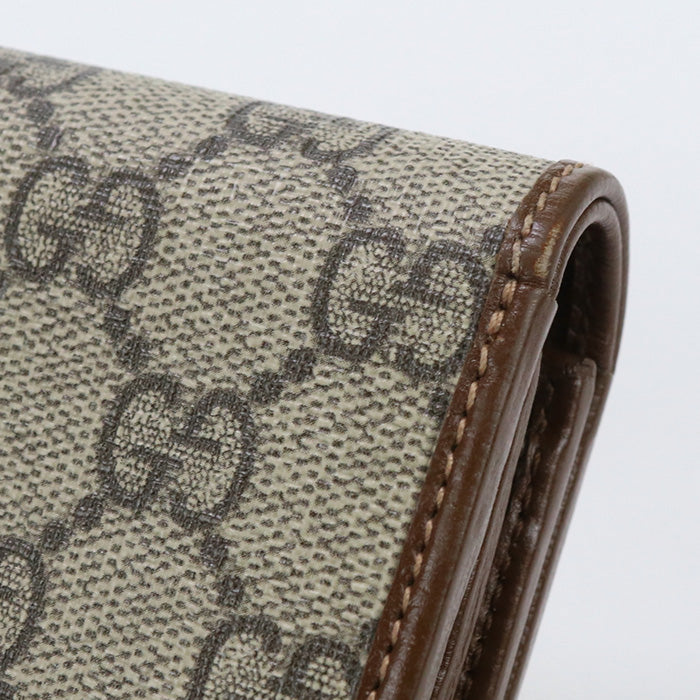 GUCCI 621891 Bi-fold wallet Gucci Horsebit 1955 Medium wallet GG Supreme Canvas,leather beige Women