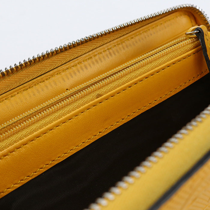 GUCCI 625558 Long Wallet GG emboss Zip Around Purse Punching leather black unisex