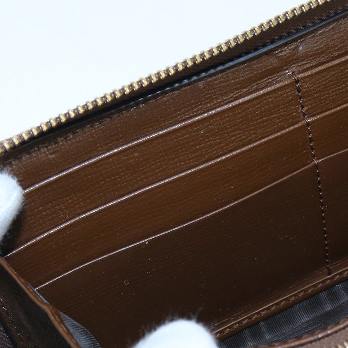 GUCCI Long Wallet Gucci Horsebit 1955 Zip Around Wallet GG Supreme Canvas beige Women