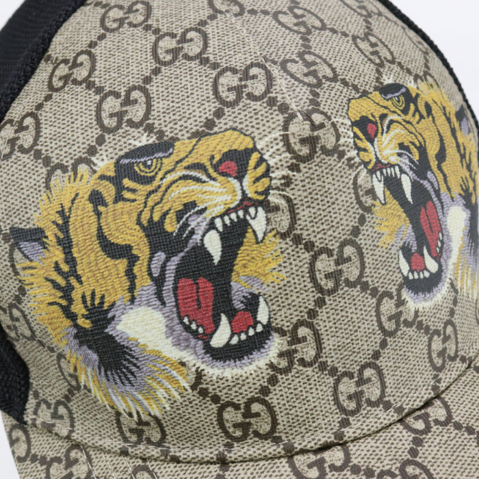 GUCCI 426887 4HB13 2060 cap Daiger print GG pattern Baseball cap GG Supreme Canvas beige unisex