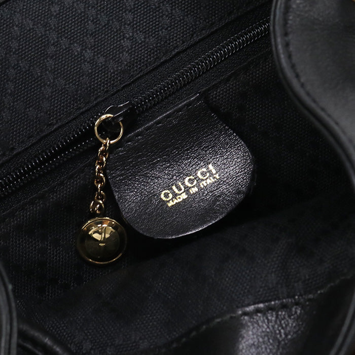 GUCCI 003 2034 0030 mini backpack Bamboo leather black Women