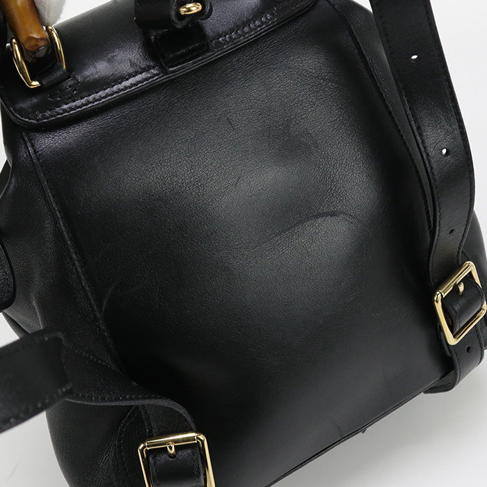 GUCCI 003 2034 0030 mini backpack Bamboo leather black Women