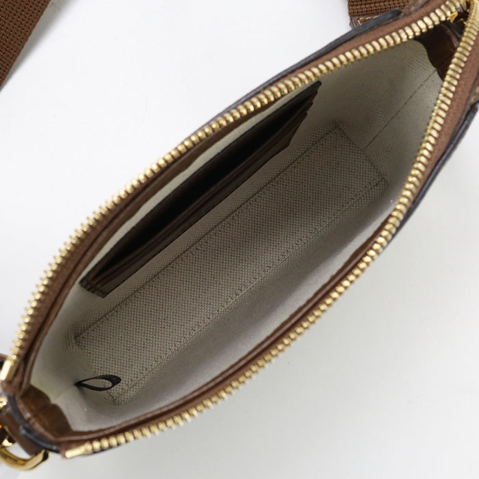 GUCCI 723306 Shoulder Bag Interlocking G Clutch bag GG Supreme Canvas.leather Brown unisex