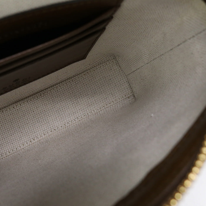 GUCCI 723306 Shoulder Bag Interlocking G Clutch bag GG Supreme Canvas.leather Brown unisex