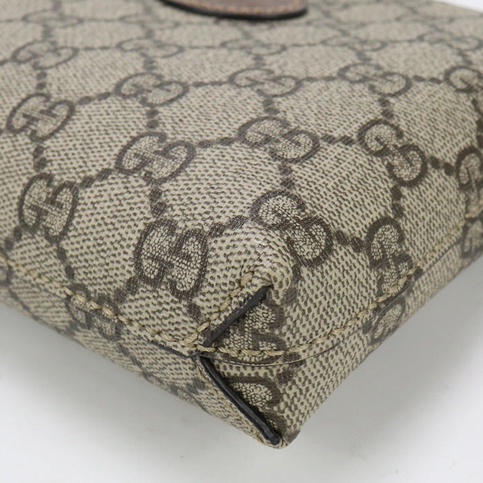GUCCI 723306 Shoulder Bag Interlocking G Clutch bag GG Supreme Canvas.leather Brown unisex