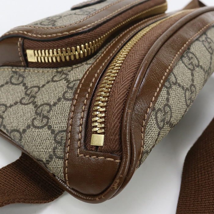 GUCCI 682933 body bag Interlocking G Belt bag GG Supreme Canvas Brown mens(unisex)