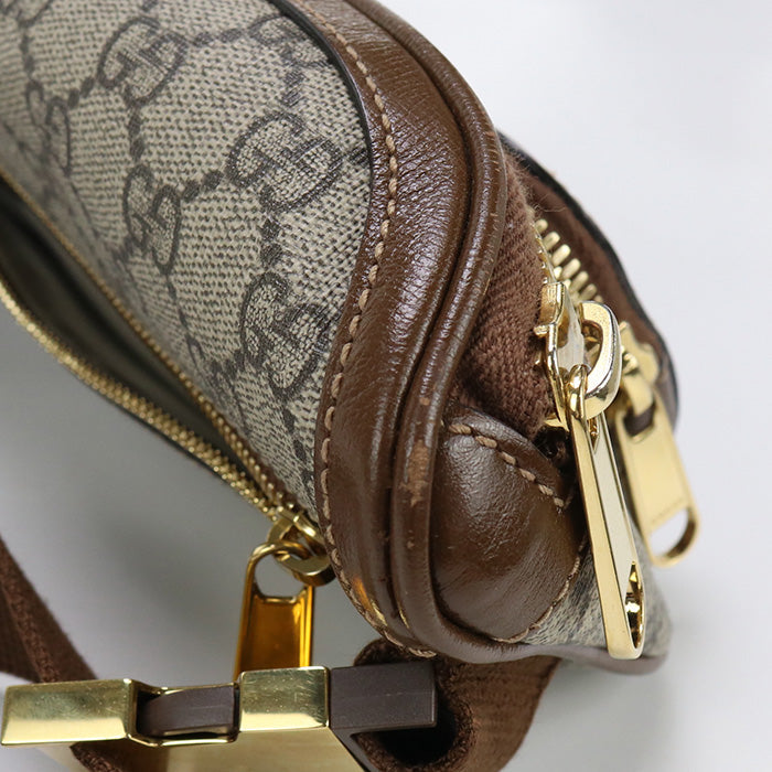 GUCCI 682933 body bag Interlocking G Belt bag GG Supreme Canvas Brown mens(unisex)