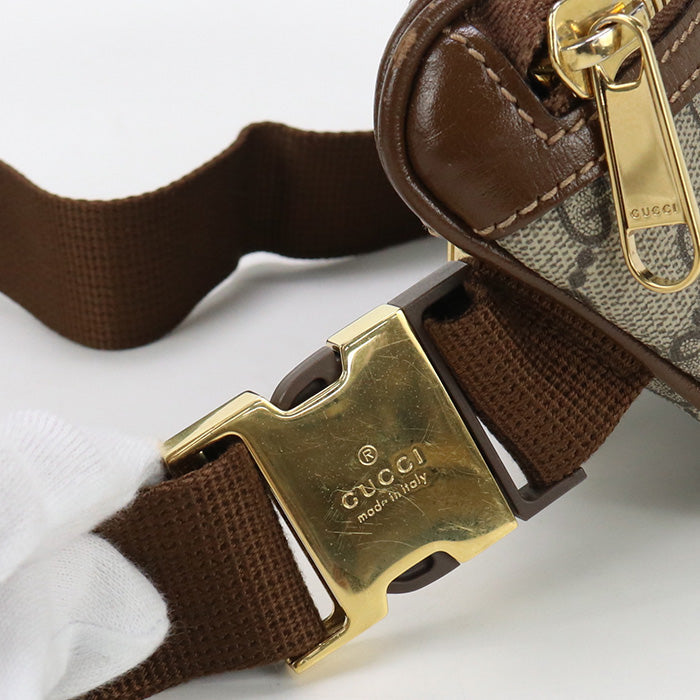 GUCCI 682933 body bag Interlocking G Belt bag GG Supreme Canvas Brown mens(unisex)