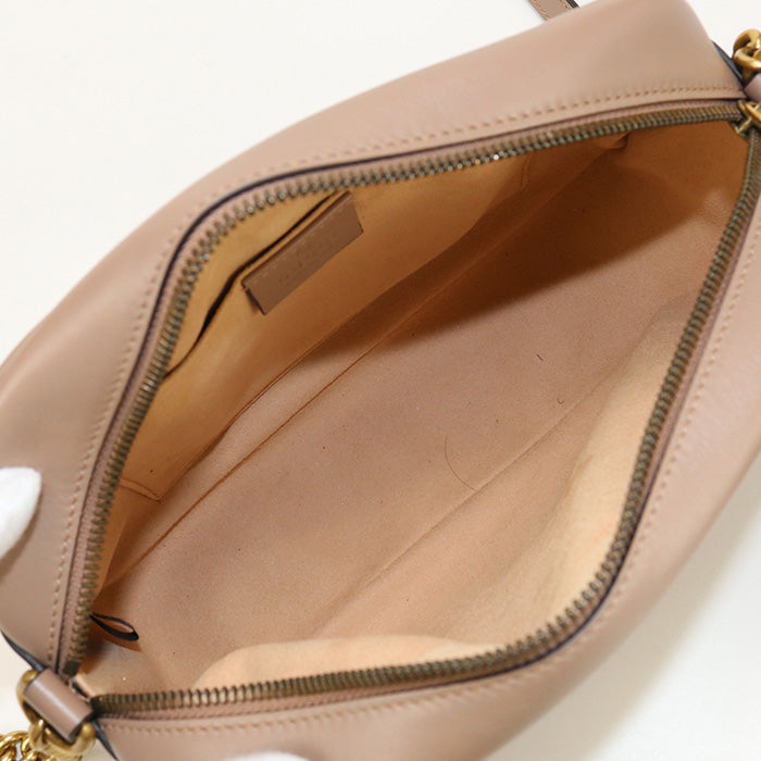 GUCCI 447632 Shoulder Bag GG Marmont Double G Chain Shoulder Bag leather pink Women