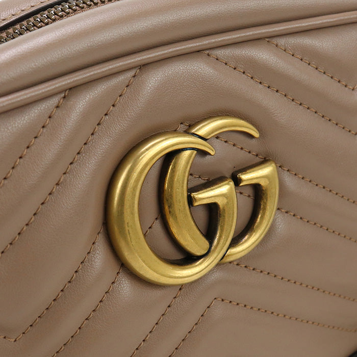 GUCCI 447632 Shoulder Bag GG Marmont Double G Chain Shoulder Bag leather pink Women