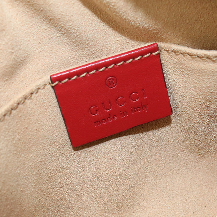 GUCCI 448065 DTD1T Shoulder Bag GG Marmont Quilting Mini bag leather Red Women