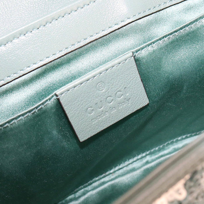 GUCCI 446744 Shoulder Bag GG Marmont Mini Chain Shoulder Bag Sequin,leather Mint Green Women